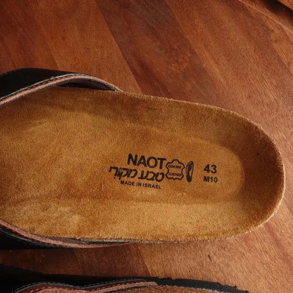 Naot Sandals Mens Size EU 43 US 10 BLK Cheyenne Crisscross Leather Comfort Shoes